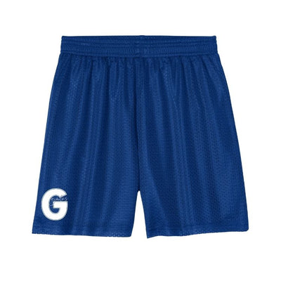 Escuela Intermedia Gates - Pantalón corto de malla Sport-Tek® PosiCharge® para jóvenes de 5 pulgadas (YST5100)