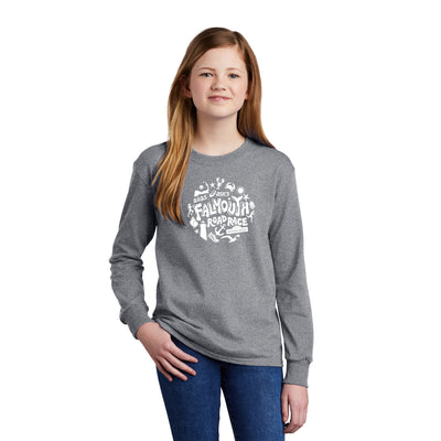 Falmouth Road Race 2025 - Youth Cotton Long Sleeve Tee (PC54YLS) (FRR-05)