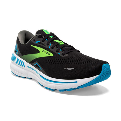 Brooks Adrenaline GTS 23 - Zapatillas de deporte anchas para hombre, color negro, océano hawaiano y verde (11039112E006)