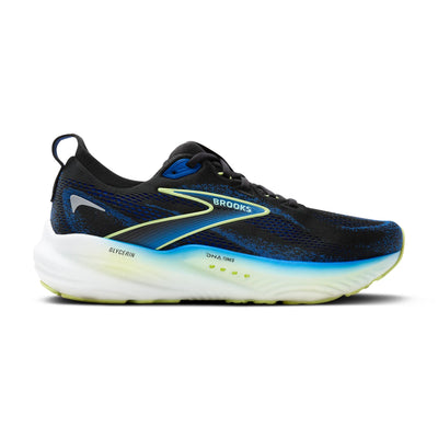 Brooks Glycerin 22 Wide para hombre - Negro/Cobalto/Amarillo Neo (1104452E002)
