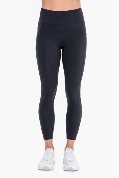 Mono B Lycra-Blend Essential Sweetheart Back Leggings WOMEN'S (APH2757)
