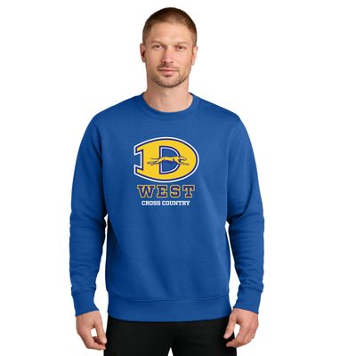Downingtown West Cross Country - Black Nike Club Fleece Unisex Crewneck (NKFD9863)