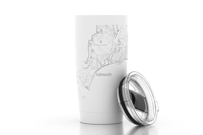 Vaso de cerveza aislado de 20 oz con el mapa de Falmouth "Well Told" (50092)