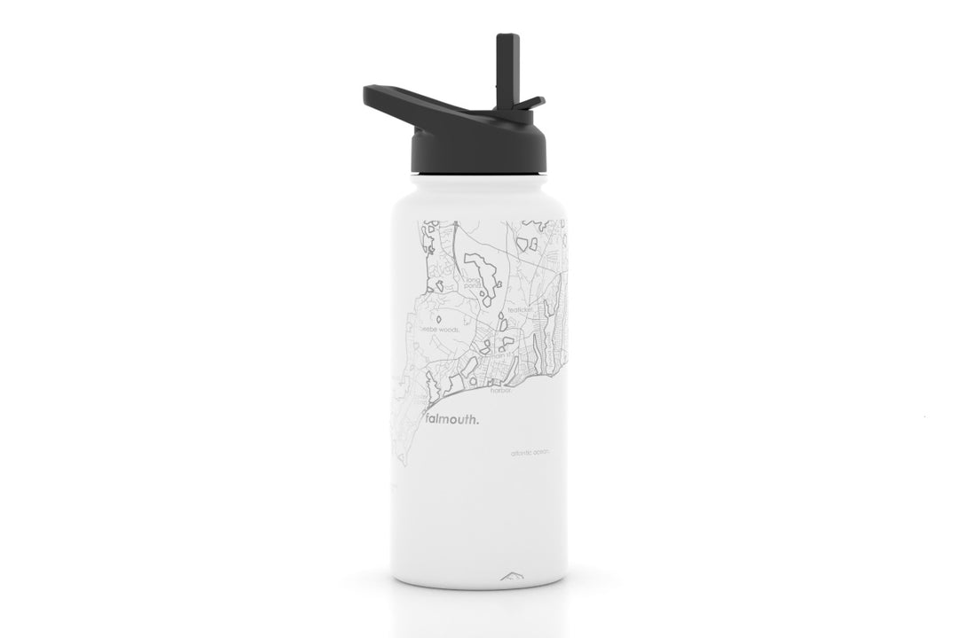 Well Told "Falmouth Map" 32 oz.Insulated Bottle (50283)