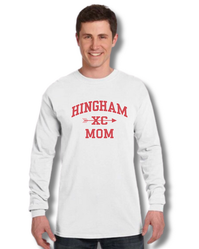 Camiseta de manga larga de peso pesado para adultos Hingham Cross Country Mom & Dad (C6014)