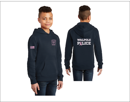 Walpole PD Breast Cancer Awareness - YOUTH Fleece Hoodie (DT6100Y)