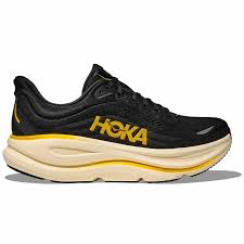 HOKA Bondi 9 para hombre - NEGRO CARBONO / ORO AMARILLO (Ancho)