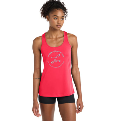 Lauren Leonard Health- Women's Performance Singlet- Hot Coral (LST356)