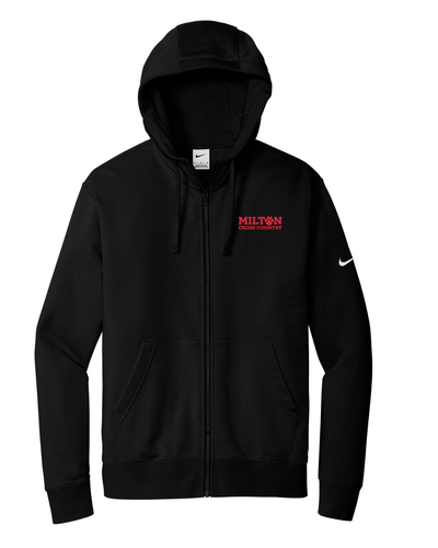 Sudadera con capucha y cremallera completa Nike Club Fleece Sleeve Swoosh de Milton Cross Country (NKDR1513)