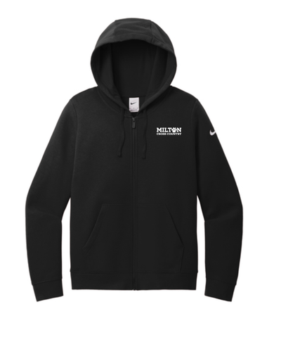 Sudadera con capucha y cremallera completa Nike Club Fleece Sleeve Swoosh para mujer (NKFD9890)