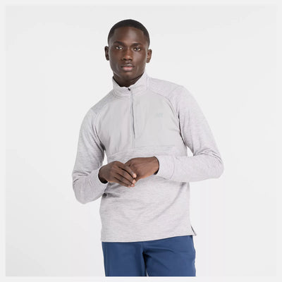 New Balance Athletics Heat Grid 1/2 Zip - Gris Atlético - HOMBRE (MT43204)