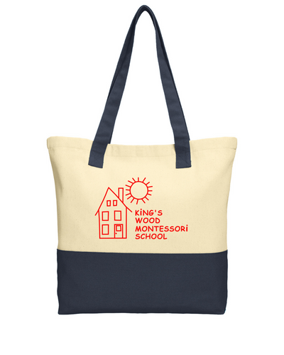 Bolsa Montessori King's Wood de algodón con bloques de color (BG414)