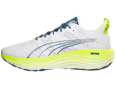 Puma Mens ForeverRUN NITRO™- Puma White/Ocean Tropic/Lime Pow) (377757-19)
