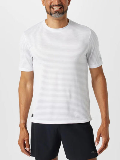 Saucony Kinvara Manga Corta - Blanco - HOMBRE