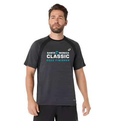 Santa Monica Classic 2026 FINISHER -ASICS Men's Road SS Top Black (2011D453) (SMC26-14)