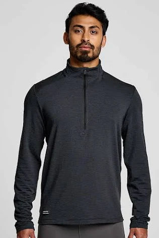 Saucony Triumph 3D 1/2 Zip - Negro Jaspeado - HOMBRE (800357-BKH)