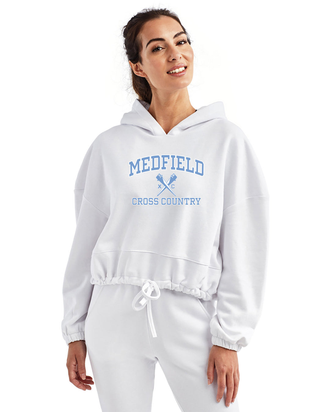 Medfield Cross Country Womens Cropped Maria Hoodie (TD085)