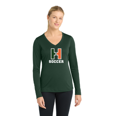 Camiseta de fútbol femenino de Hopkinton - Camiseta de manga larga de alto rendimiento para mujer (LST353LS)
