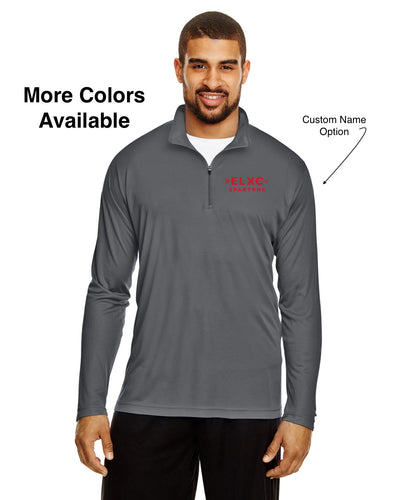 Chaqueta de media cremallera de rendimiento para hombre del equipo de cross country East Longmeadow 365 (TT31)