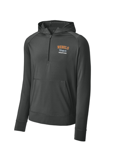 Sudadera con capucha elástica de media cremallera de Walpole Youth Wrestling (ST856)