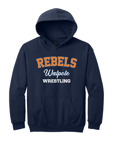 Walpole Youth Wrestling- Youth Softstyle® Midweight Fleece Hoodie (SF500B)