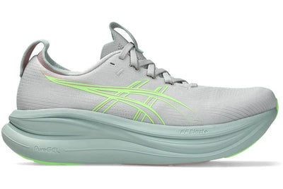 ASICS Women's GEL-NIMBUS 28 - CLOUD GREY/ILLUMINATE GREEN