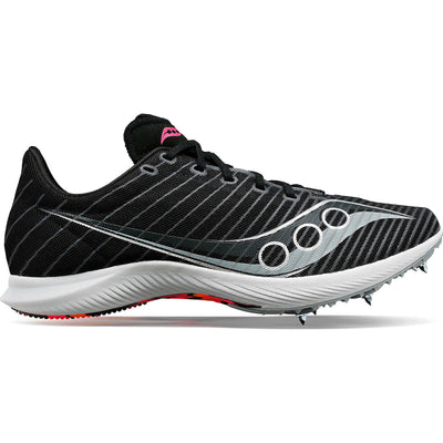 Zapatillas de atletismo con clavos Saucony Velocity MP para mujer, color negro/visón (S19099-85)