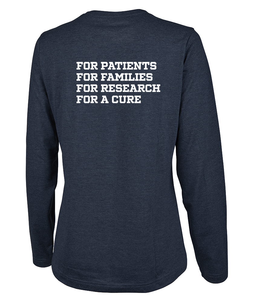 Caring for a Cure Womens Comfort Core Long Sleeve Crew (2330)