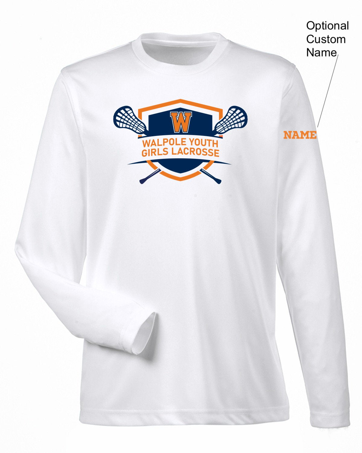 Walpole Youth Girls Lacrosse -Cool & Dry Performance Long-Sleeve Top (Youth - 8622Y)