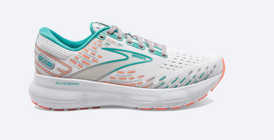 Brooks Womens Glycerin 20 Wide- Oyster/Latigo Bay/Coral (1203691D061)