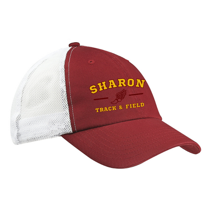 Sharon Track & Field Old School Baseball Cap with Technical Mesh (BA601)