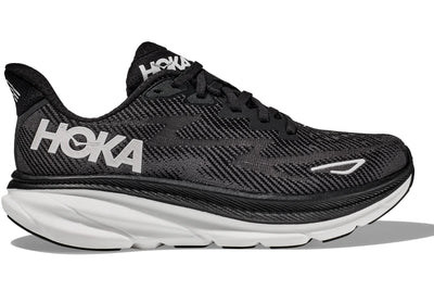 Hoka Clifton 9 para hombre, color negro y blanco (1127895-BWHT)