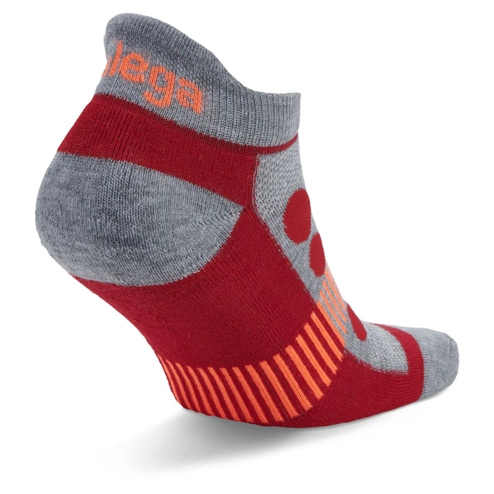 Balega Hidden Cool Kids Socks- Mid Grey/Red (1650-0339)