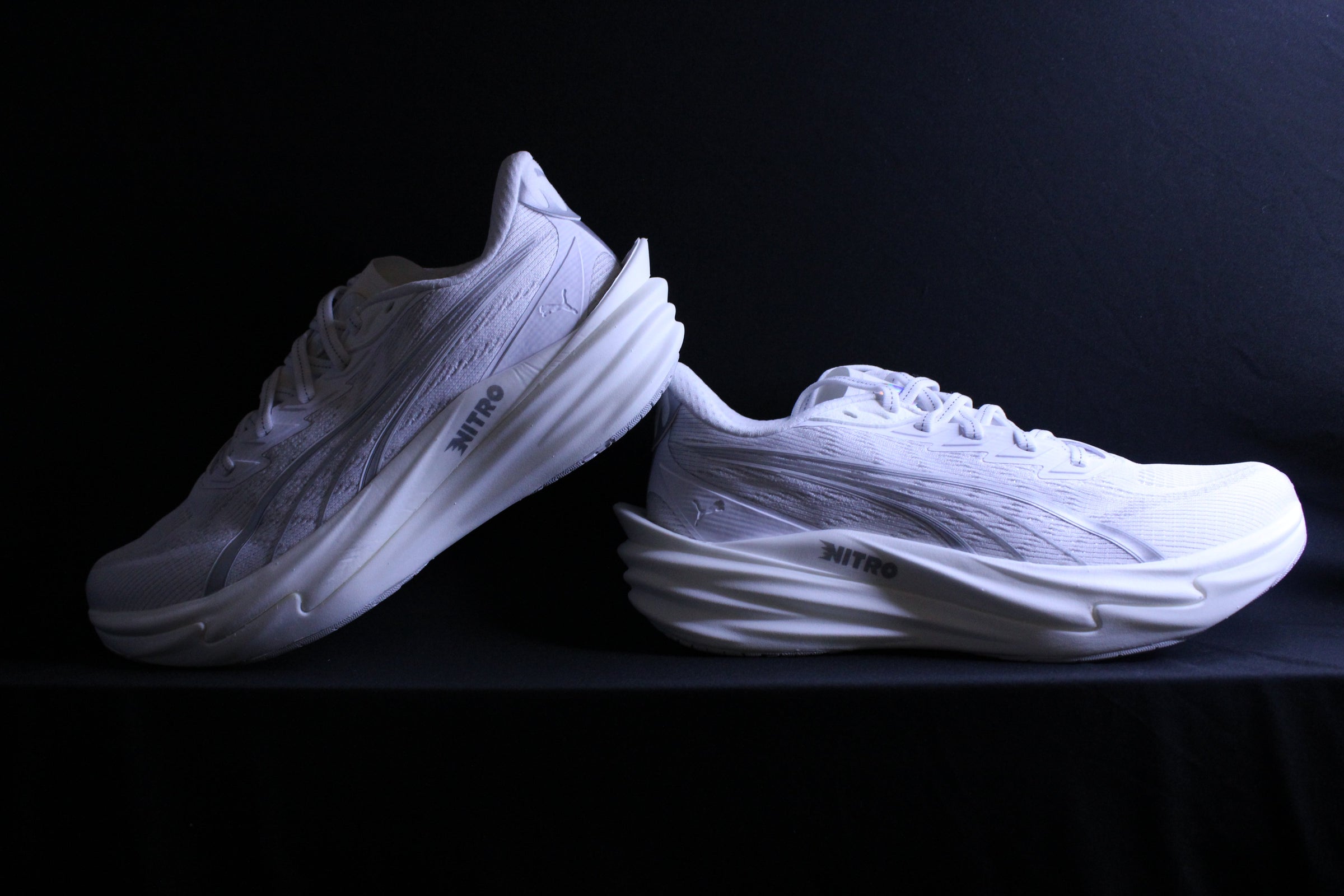 womens puma deviate nitro 4 white silver