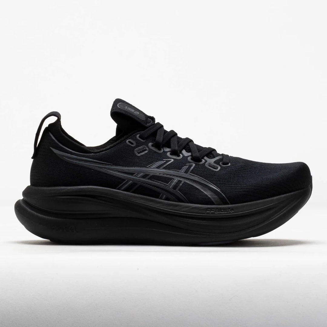 ASICS Women's GEL-NIMBUS 28 Wide - BLACK/GRAPHITE GREY