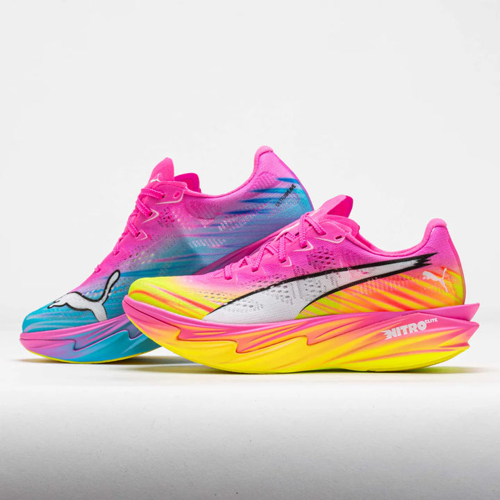 Men's Puma DEVIATE NITRO ELITE 4 ST - POISON PINK-YELLOW ALERT-BRIGHT AQUA