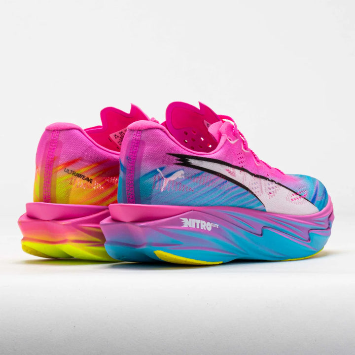Men's Puma DEVIATE NITRO ELITE 4 ST - POISON PINK-YELLOW ALERT-BRIGHT AQUA