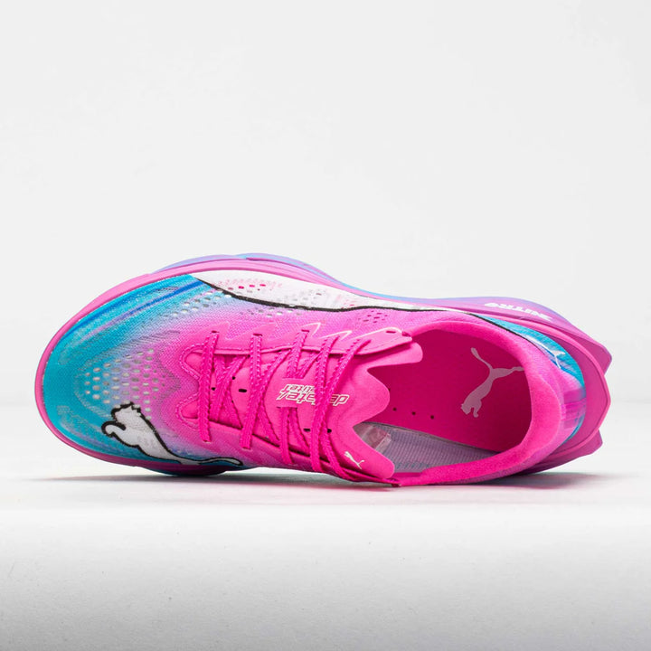 Men's Puma DEVIATE NITRO ELITE 4 ST - POISON PINK-YELLOW ALERT-BRIGHT AQUA