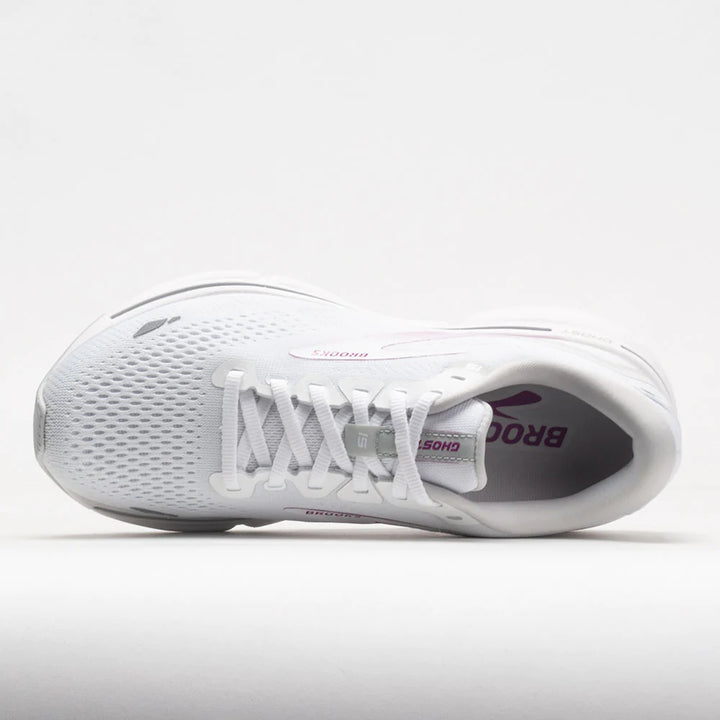 Brooks Womens Ghost 15- White/Oyster/Viola (1203801B195)