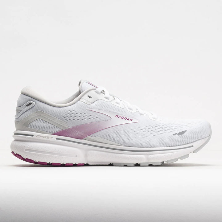 Brooks Womens Ghost 15- White/Oyster/Viola (1203801B195)