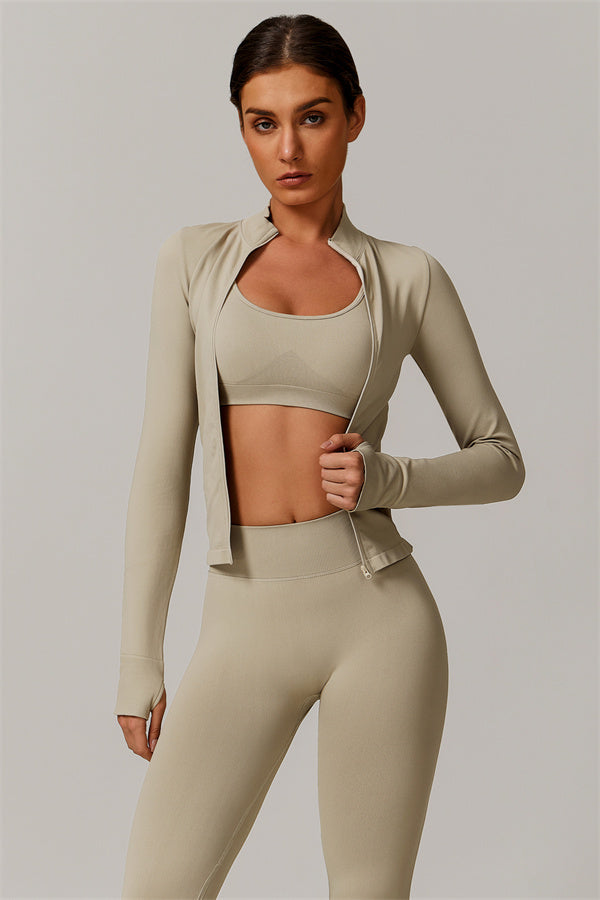 The Nova Luxe Jacket Sports Bra Leggings 3-Piece Set