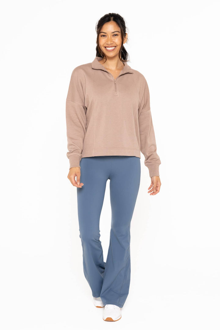 Mono B - Plush Half-Zip Fleece Pullover WOMEN