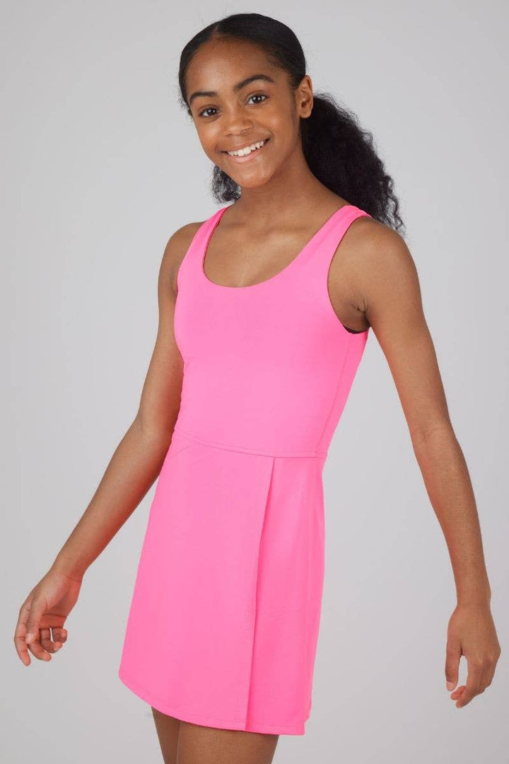 90 Degree by Reflex - Athletic Tennis Dress with Inner Shorts GIRLS