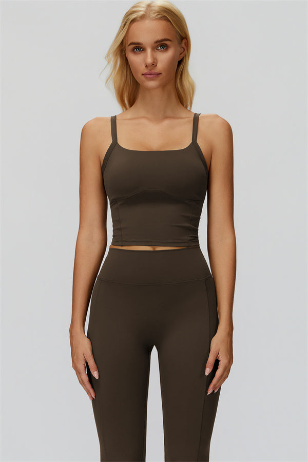 The Fyra Crop Tank Flared Leggings 2-Piece Set