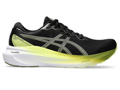 Asics Gel Kayano 30 para hombre, color negro y amarillo brillante (1011B548-003) 