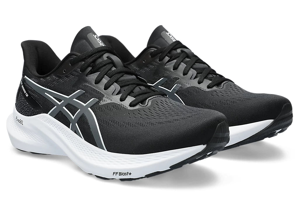 Zapatillas Asics GT-2000 12 Wide para hombre, color negro y gris (1011B689-002) 