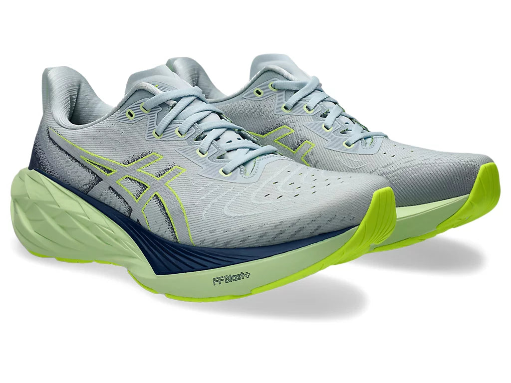 Asics Mens Novablast 4- Cool Grey/Blue Expanse (1011B693-022 Asics Mens Novablast 4- Cool Grey/Blue Expanse (1011B693-022