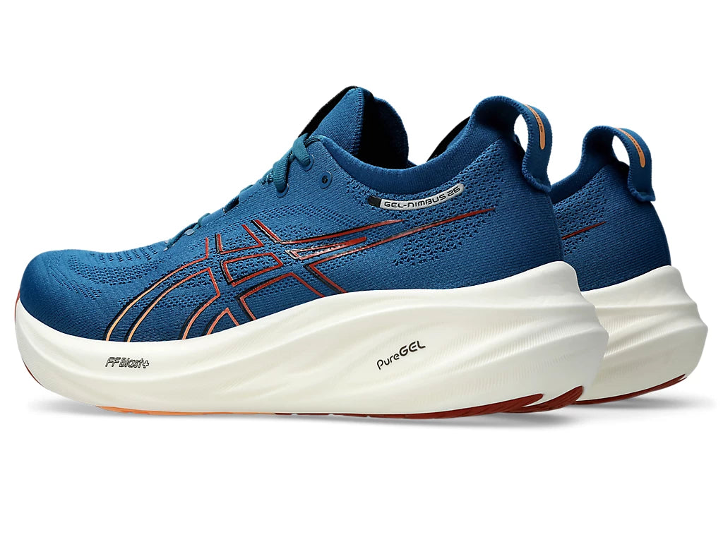 Asics Mens Gel Nimbus 26 - Rich Navy/Faded Orange (1011B794-404)