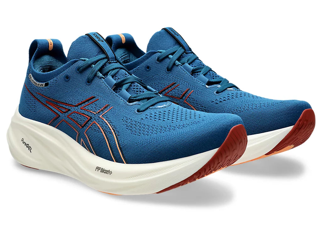 Asics Mens Gel Nimbus 26 - Rich Navy/Faded Orange (1011B794-404)