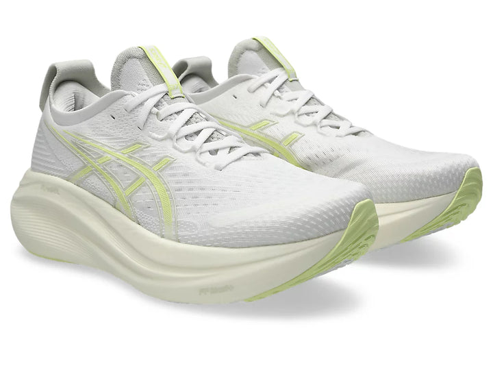 Men's ASICS Gel-Nimbus 27 - White/Huddle Yellow
